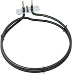 SPARES2GO Fan Oven Element 2 Turn compatible with Bush Cooker (2000W)