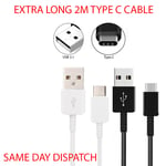Extra Long 2m Usb Data Cable Charger For Samsung Galaxy S10 S10e S9 S8 Plus