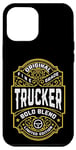 iPhone 13 Pro Max Trucker Funny Vintage Whiskey Bourbon Label Truck Driver Case