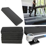 Wateralone 6 PCS Treadmill Mat Exercise Equipment Mat With High Density Rubber, Heavy Duty Treadmill Mat For Carpet Protection, Non Slip Sound Insulation Cushion, Home Gym Accessories 20×10×2CM