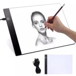 A4 LED Ritplatta - Ljusbord / Ljusplatta - Portabel Vit