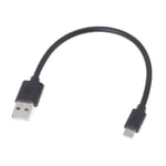 SiGN USB kabel med Lightning 2.4A, för iPhone & iPad, 25cm - Svart