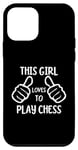 Coque pour iPhone 12 mini Funny Chess Player This Girl Loves to Play Chess