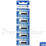 5 x everActive A23 Alkaline batteries 12V MN21 8LR932 Remote control GREAT VALUE