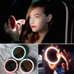 Mini Pocket Cosmetic Makeup Mirror With Led Light Beauty Tools C Green