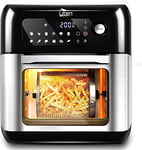 Air Fryer Oven, Uten 10L Digital Air Fryers Oven, Smart Tabletop Oven with 12 Preset Menus, LED Touch Screen Temperature and Control for Baking with Recipe, 1500W