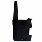 RADLEY Pockets Black Leather Extendable Medium Zip Top Crossbody Bag - New