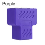 Rj45 Splitter Extender Plug 1 To 2 Ways Purple