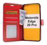 Crazy Horse Wallet Motorola Edge 20 Pro (Röd)