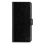 32nd Book Wallet PU Leather Flip Case Cover For Motorola Moto G9 & G9 Play, Design With Card Slot and Magnetic Closure - Black