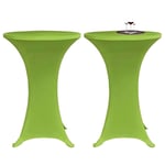 vidaXL Elastiskt bordsöverdrag 2 st 80 cm grön 131433