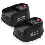 2PACK DSANKE 18V 3.0Ah PBA PSB PSR Li-ion Replacement Battery for Bosch Power4All Lithium-ion 1600A005B0 1600A011T8 1600A00Dd7 Battery Bosch Home and Garden Tools in the Power for All 18 Volt System