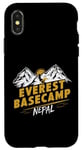Coque pour iPhone X/XS Everest Basecamp Népal Mountain Lover Hiker Saying Everest