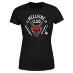 Stranger Things Hellfire Club Vintage Women's T-Shirt - Black - L - Black