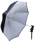 Interfit Paraply - Hvit Sølv og Sort 85 cm 7mm stang