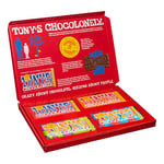Tony's Chocolonely Milk Chocolate Best Sellers Gift Box - Milk Chocolate Bars - 4 Flavours - Gifting Package - Belgian Fairtrade Chocolate