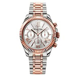 Thomas Sabo Women Watch Divine Chrono Chronograph Rose Gold Silver Quartz Stainless Steel WA0221-272-201-38 MM