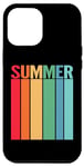 Coque pour iPhone 13 Pro Max Couleur arc-en-ciel rétro estivale
