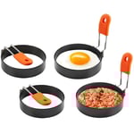INF Äggring / omelettform 4-pack rostfritt stål/silikon