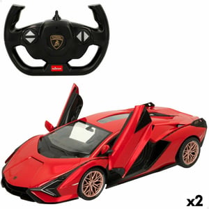 Voiture Télécommandée Lamborghini Sian 1/24 - Turbo Challenge - Bleu - Vitesse 8 Km/h - Portée 20 M - À Partir De 6 Ans