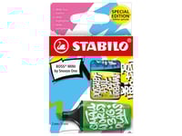 Stabilo Boss Mini By Snooze One, 3 Styck, Blå, Grön, Gul, 3 År, Mejselspets, Multifärg, 2 Mm