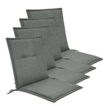 Lyx PLUS trädgårdskuddpaket till trädgårdsstol 4 st. - Tjock skumkärna 7 cm - Gröna trädgårdsstolskuddar med extra hög komfort & UV-resistent överdrag - Nordstrand Home kuddar