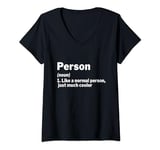 Womens Person Definition Personalized Name Funny Gift Idea Person V-Neck T-Shirt