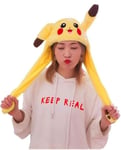 Rolig plysch Pikachu hatt, öronrörelsehoppa, Cosplaydräkter