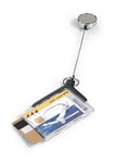Durable 8308/58 Dual Pass Holder De-Luxe with Chrome Badge Reel (Pack of 10)