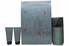 ISSEY MIYAKE FUSION D'ISSEY GIFT SET 100ML EDT + 50ML S/G + 50ML S/G. NEW