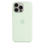 Apple iPhone 15 Pro Max silikonikuori MagSafella, vaaleanminttu