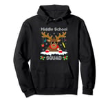 Middle School Squad Reindeer Funny Teacher Christmas Sweater Pullover Hoodie
