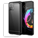 SDTEK Carbon Case for Motorola Moto Edge 30 Neo Phone Cover and Glass