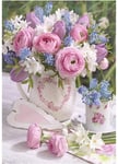 Hrank 5D Diamond Painting KITS-11.8x15.7"Canvas,Sparkling Rhinestone Gems,DIY Embroidery Cross Stitch Style of Popular Pictures - Flowers