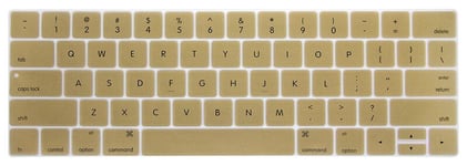 Protecteur de clavier américain pour Macbook Pro 13 avec barre tactile A1706 A1989 A2159 Pro 15 Touchbar A1707 A1990 couverture de clavier en silicone Gold