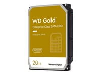 WD Gold WD201KRYZ - Hårddisk - 20 TB - intern - 3,5" - SATA 6Gb/s - 7200 rpm - buffert: 512 MB
