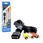 Kmd - Câble Vidéo/Audio - Vidéo Composite - Rca Mâle Pour Connecteur Av Ps2 Mâle - 1.8 M - Pour Sony Playstation 2