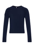 Kogglamour Puff Sleeve L/S Top Jrs Sets Sets With Long-sleeved T-shirt Navy Kids Only