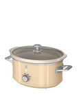 Swan Sf17021Cn Retro Slow Cooker With 3 Temperature Settings, Keep Warm Function, 3.5L, 200W, Cream