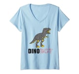 Womens Robotics, Dino Bot Dinosaur Robot T Rex Robotics Lover Kids V-Neck T-Shirt