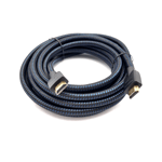Amazon Basics 4K High-Speed HDMI Cable, 15 ft/4.6 m, Nylon-Braided, Black/Blue