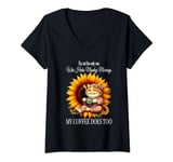 Womens Funny Quote the Only One Who Hates Mondays MyCoffee Does Too V-Neck T-Shirt