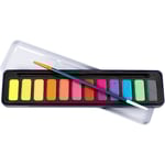Colortime - Kit med vattenfärg, pastellfärger, 12färg/ 1 förp. - ()