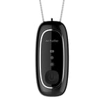 Huante USB Portable Air Purifier, Personal Hanging Necklace with Negative Ion Air Freshener-No Radiation for Adults Kids Black
