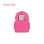 Otg Adapter Micro Usb To 2.0 Male Female Rose Red