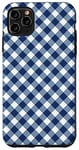 Coque pour iPhone 11 Pro Max Carreaux carrés vichy bleu à carreaux