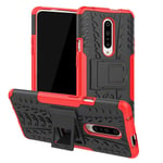 NOKOER Case for OnePlus Nord, 2 in 1 PC TPU Cover Armure Phone Case [Heavy Duty] Vertical bracket Cover [Shockproof] [Anti-fall] [Non-slip] Case - Red