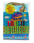 Giunti PIN722 Peppa Pig Set de pochette avec crayons de couleur et carnet blanc