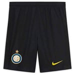 Nike Inter M NK BRT STAD Short 3R Sport Homme, Black/(Tour Yellow) (no Sponsor), FR : S (Taille Fabricant : S)