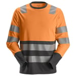 Snickers Workwear 2433 Pitkähihainen T-paita huomioväri, oranssi/musta Huomioväri, oranssi/musta